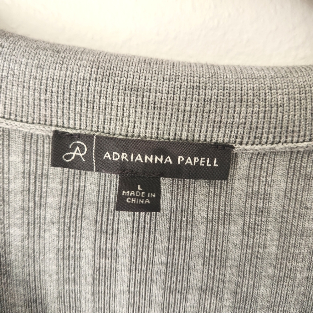 Gray Ribbed Women's Sweater - Picture 2 of 3